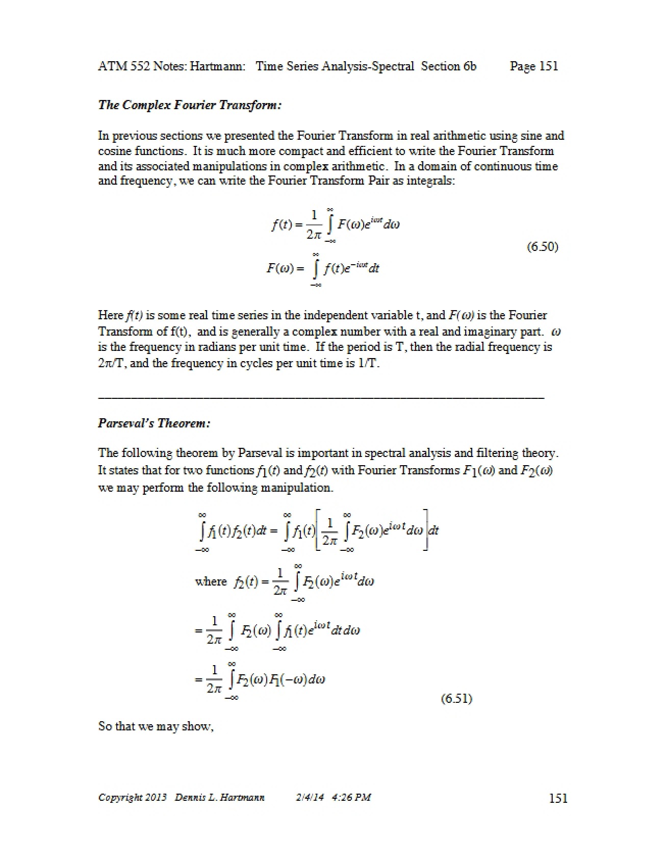 Spectral Analysis of Time Series