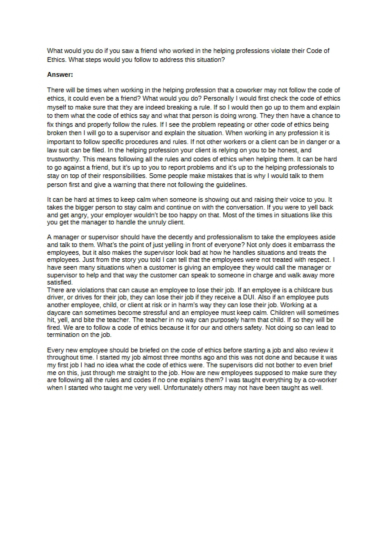 Code of Ethics