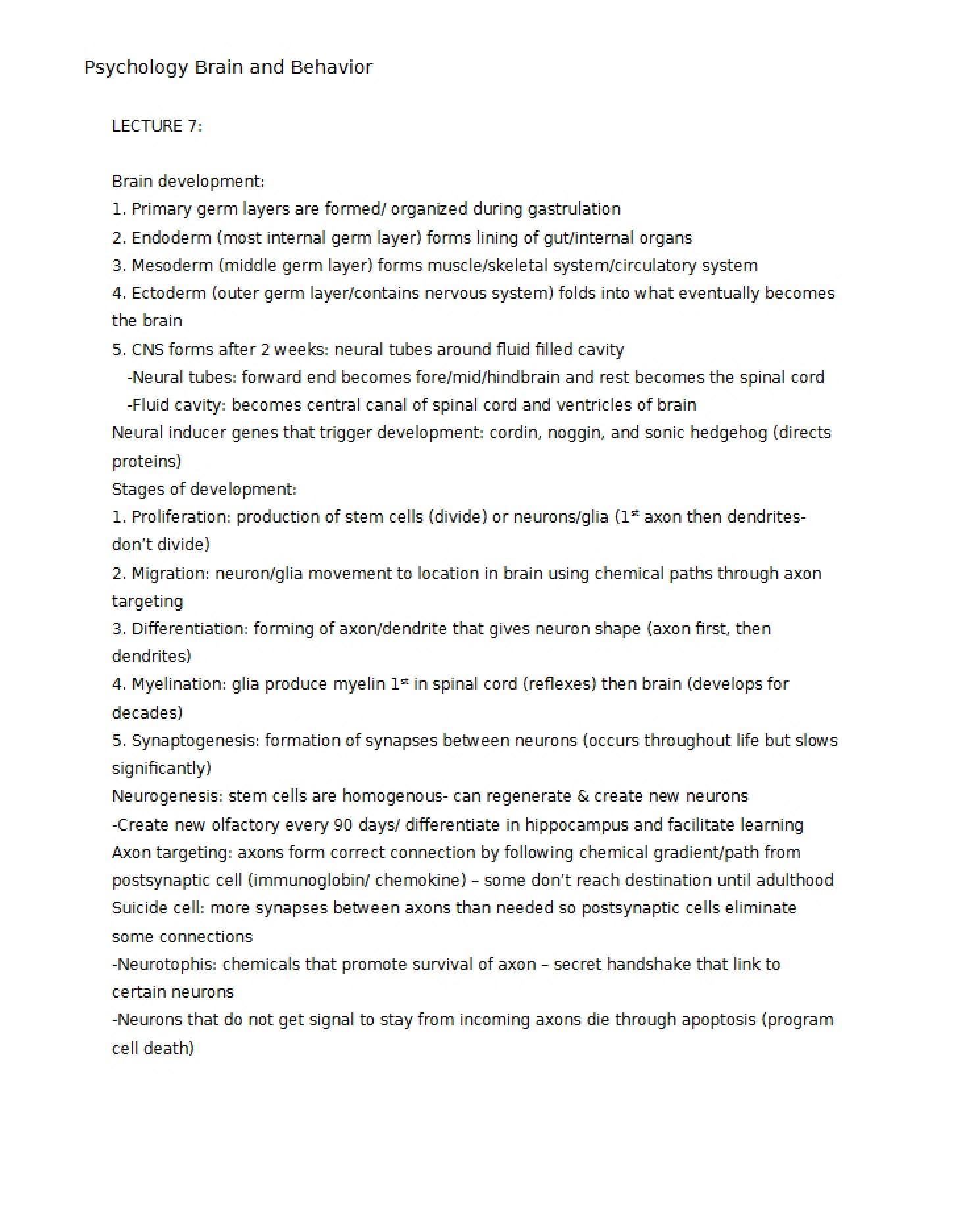 Brain and Behavior in Psychology