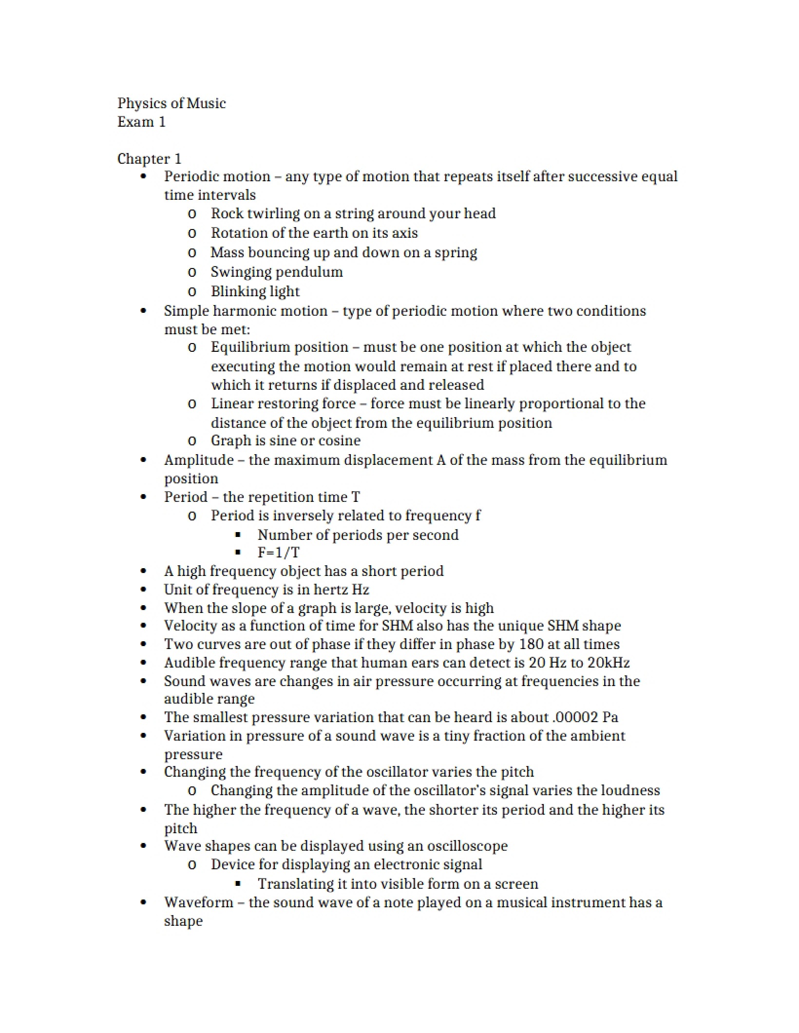 Examination 1