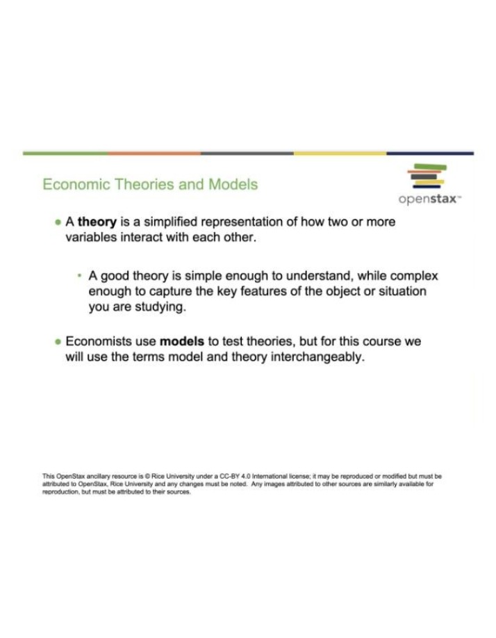 Simplified Economic Theories and Models