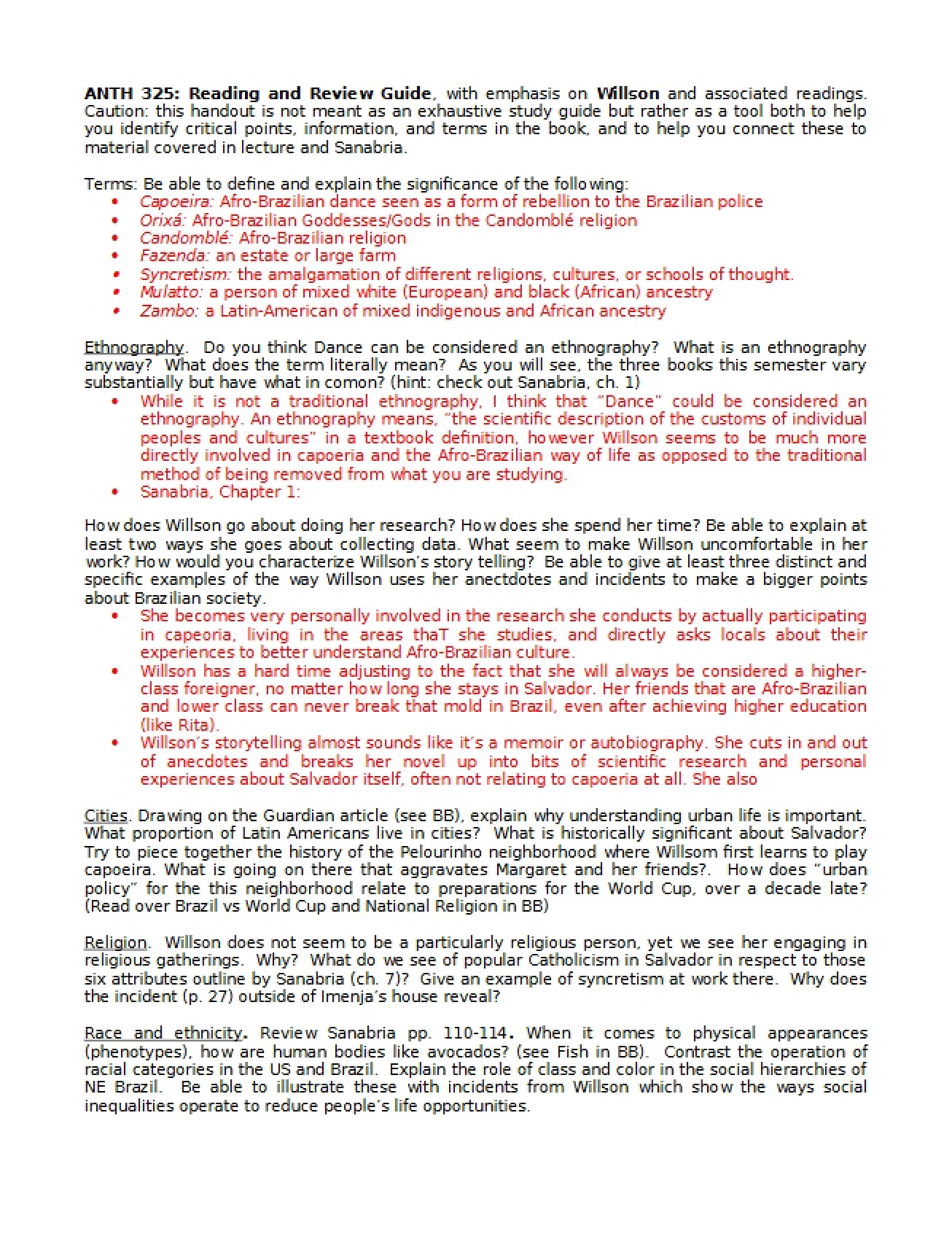 Guide for Reading and Review