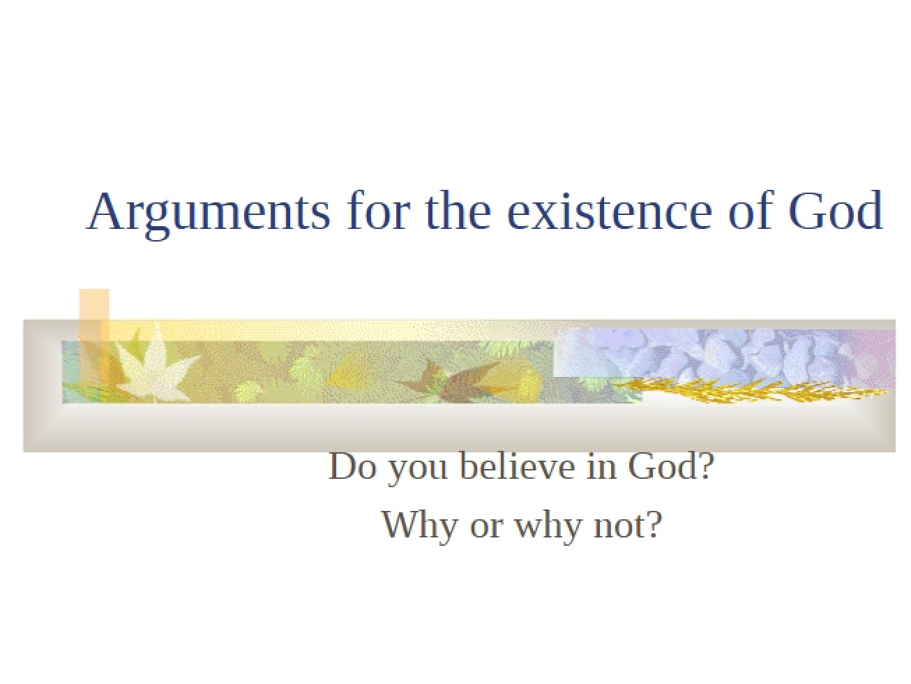 God's Existence Arguments