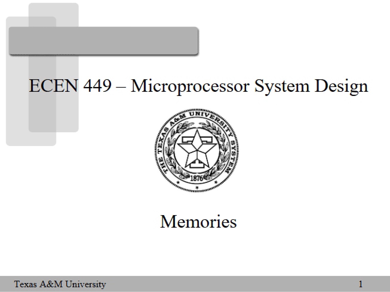 Overview of Various Types of Memories