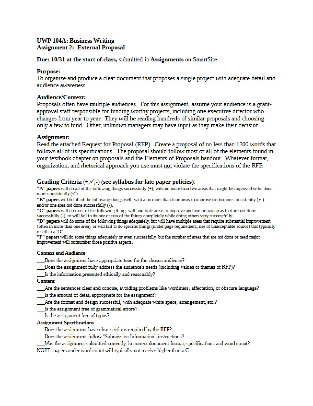 Proposal Assignment 2