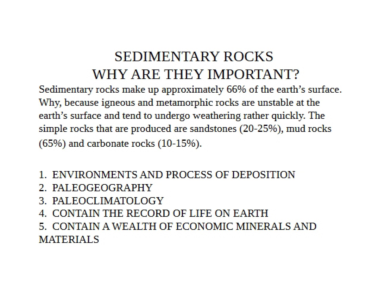 Sedimentary Rocks by Jim Miller