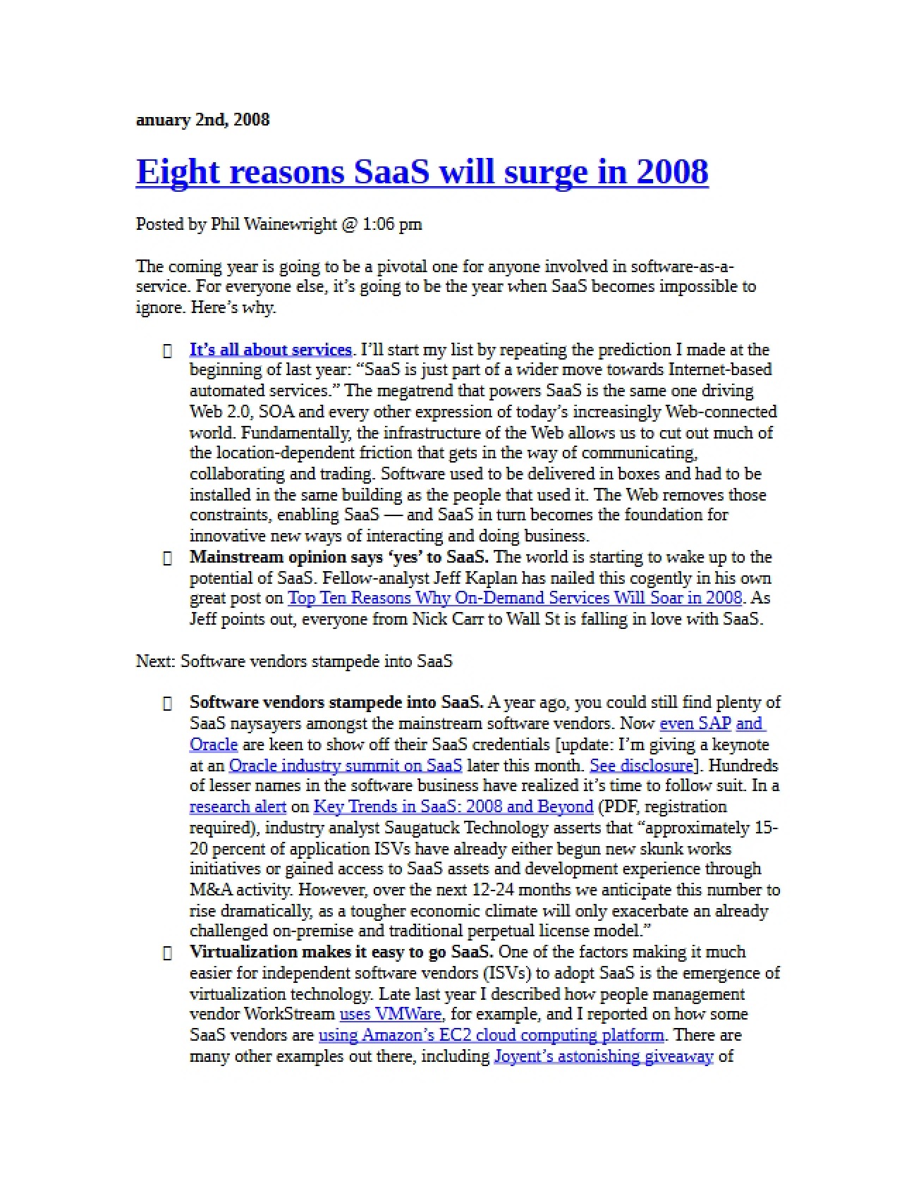 Predicted Surge in SaaS