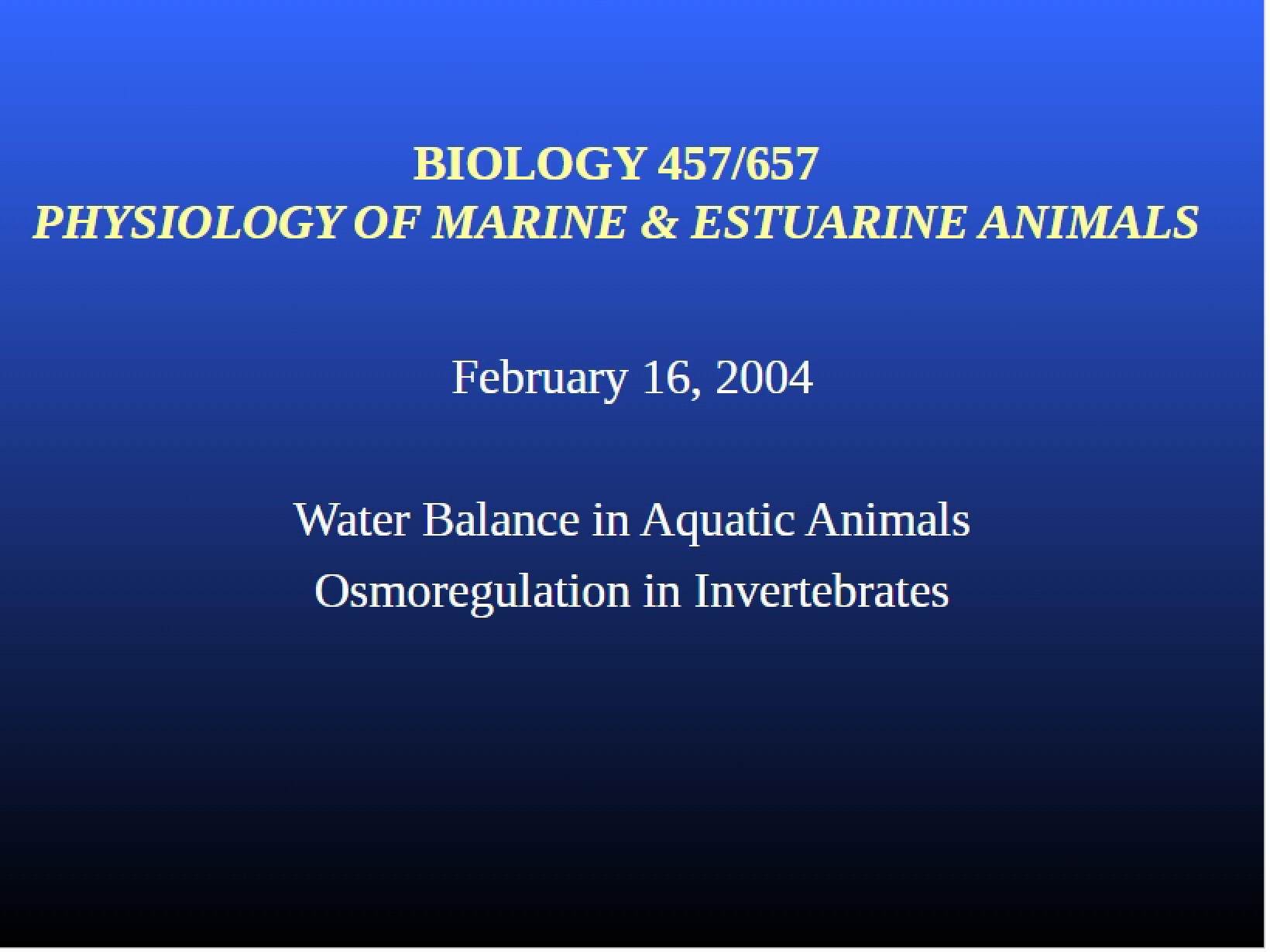 Estuarine and Marine Animal Physiology