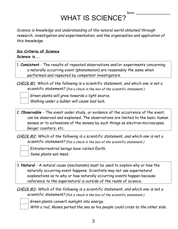 What is Science Investigating the Natural World