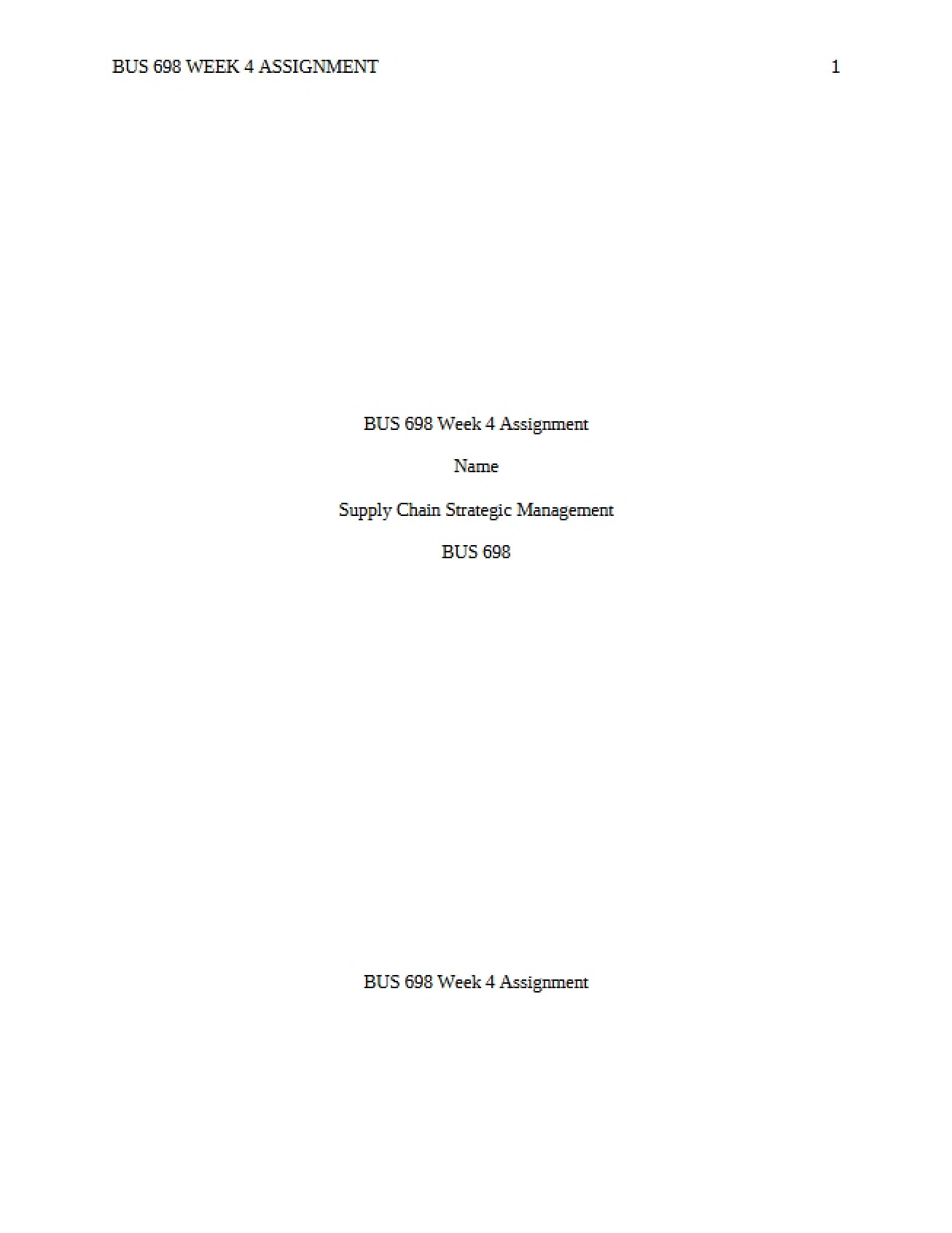 Assignment for Week 4