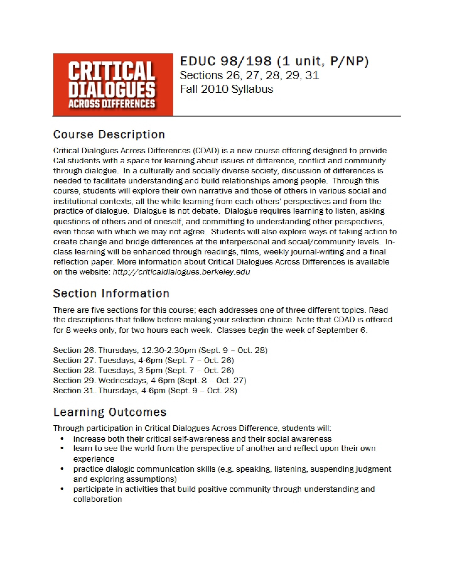 Course Syllabus