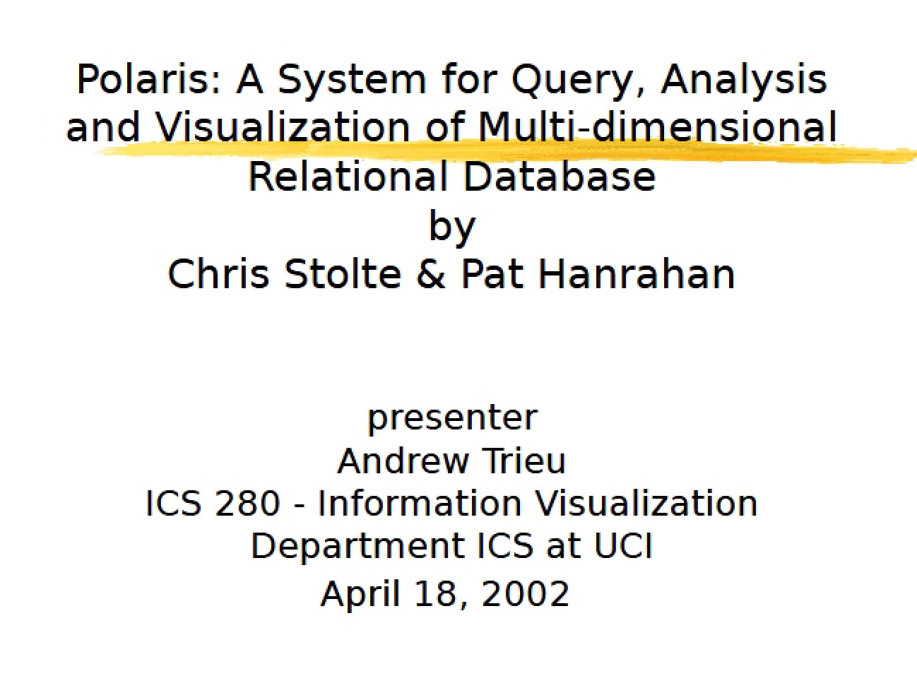 POLARIS Overview