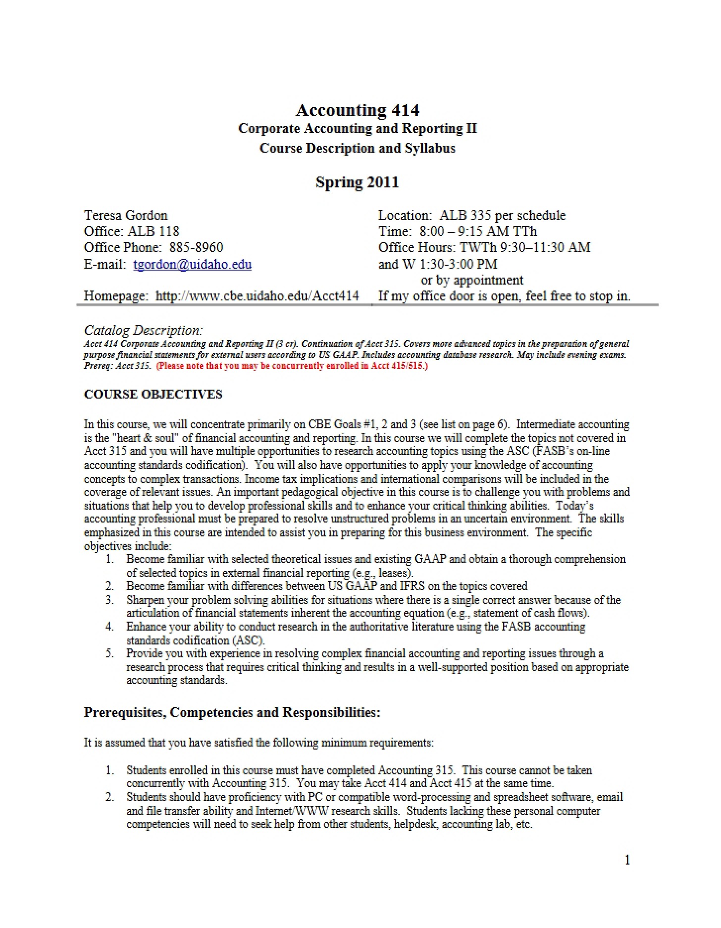 Course Info