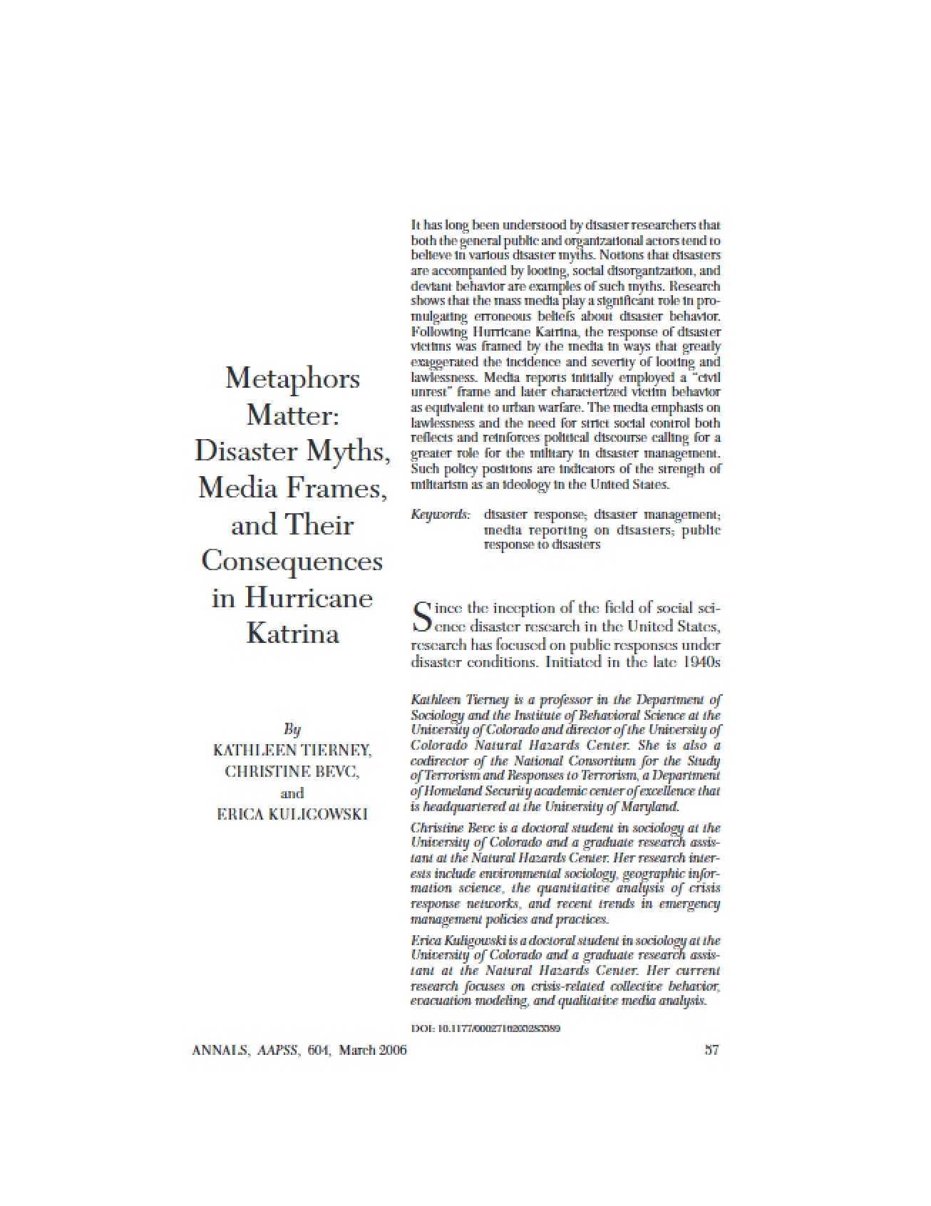 Significance of Metaphors in Society