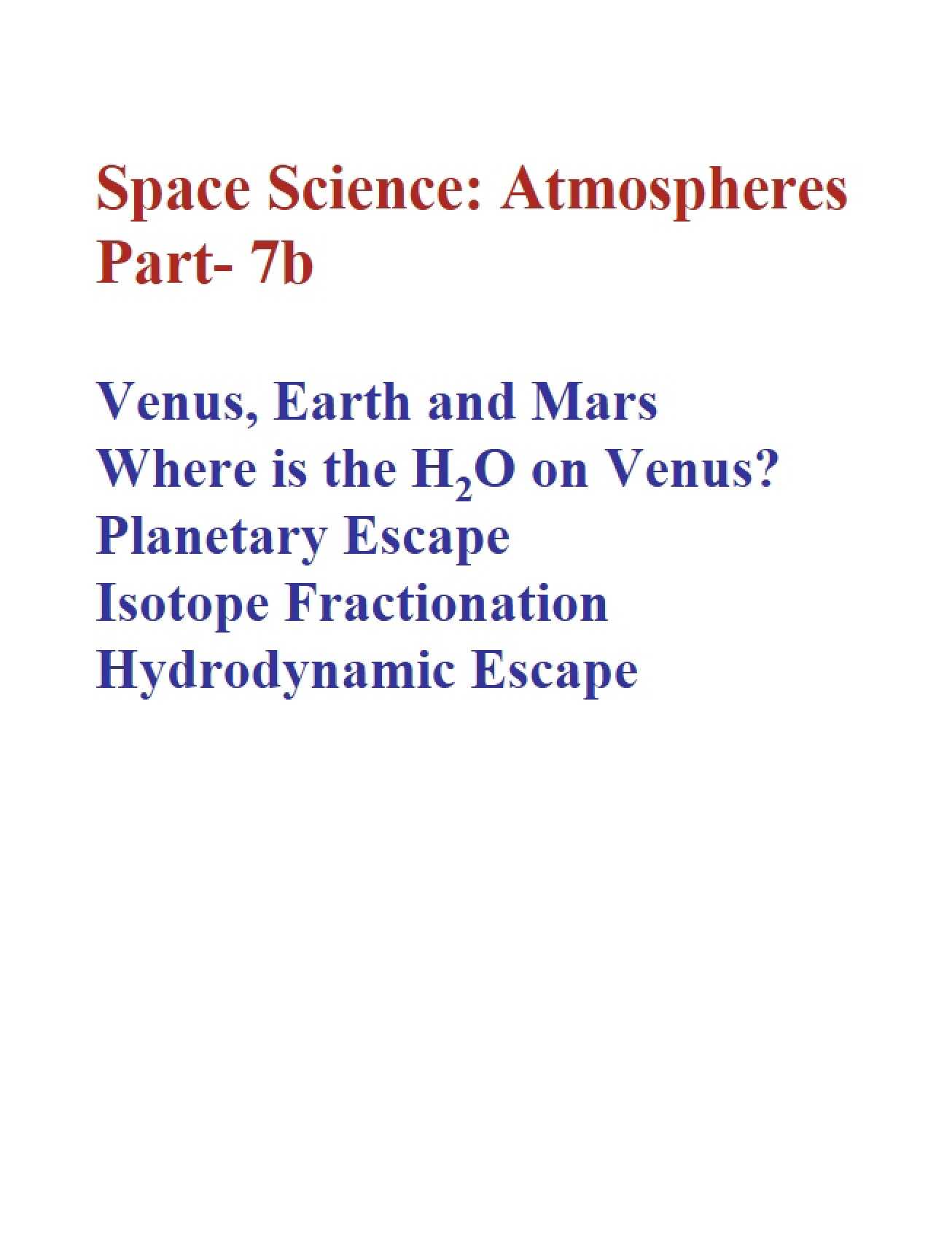 Atmospheric Science