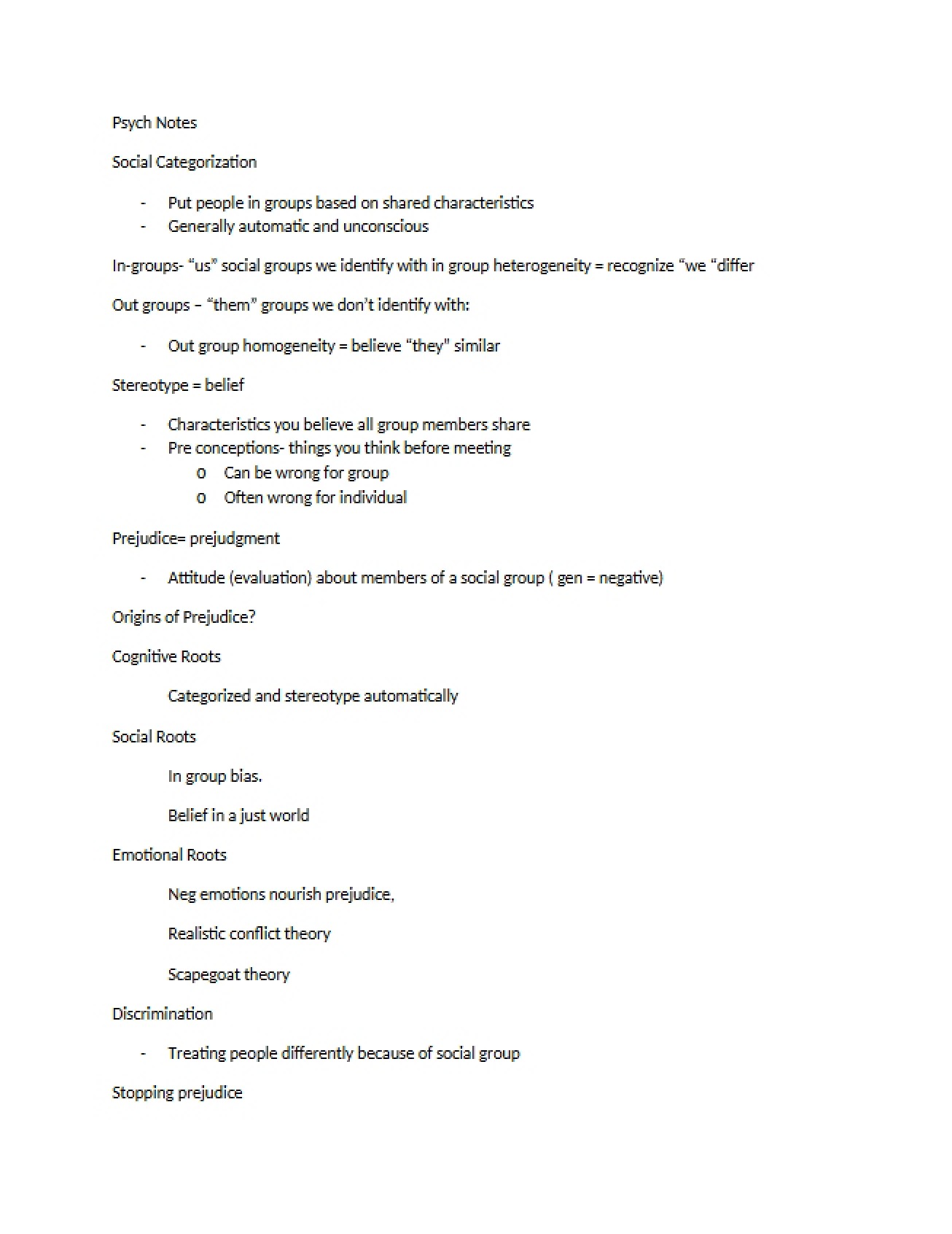 Social Categorization Psychology