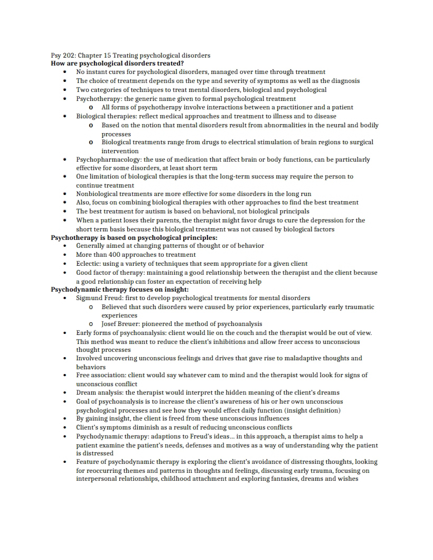 Chapter 15 Class Notes