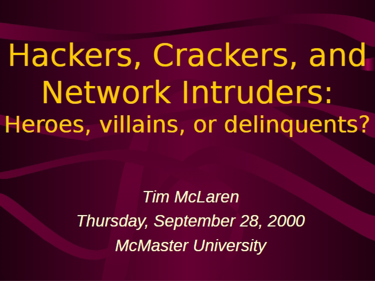 Intrusion of Networks