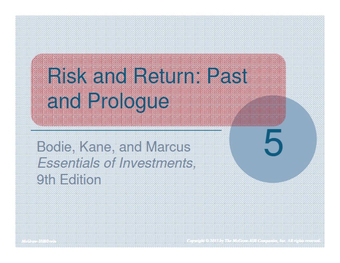 Lecture 3 Risk and Return