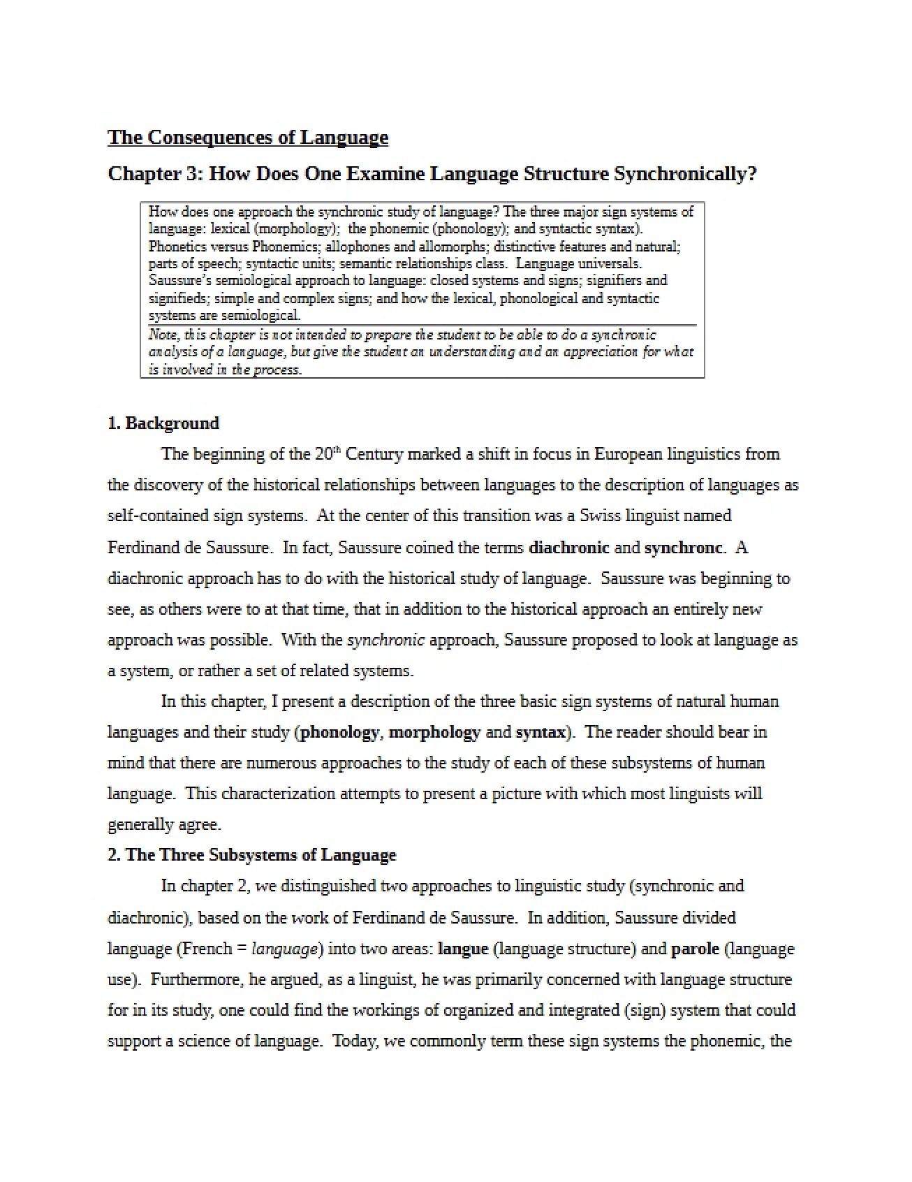 Characterizing Syntax (LC-03)