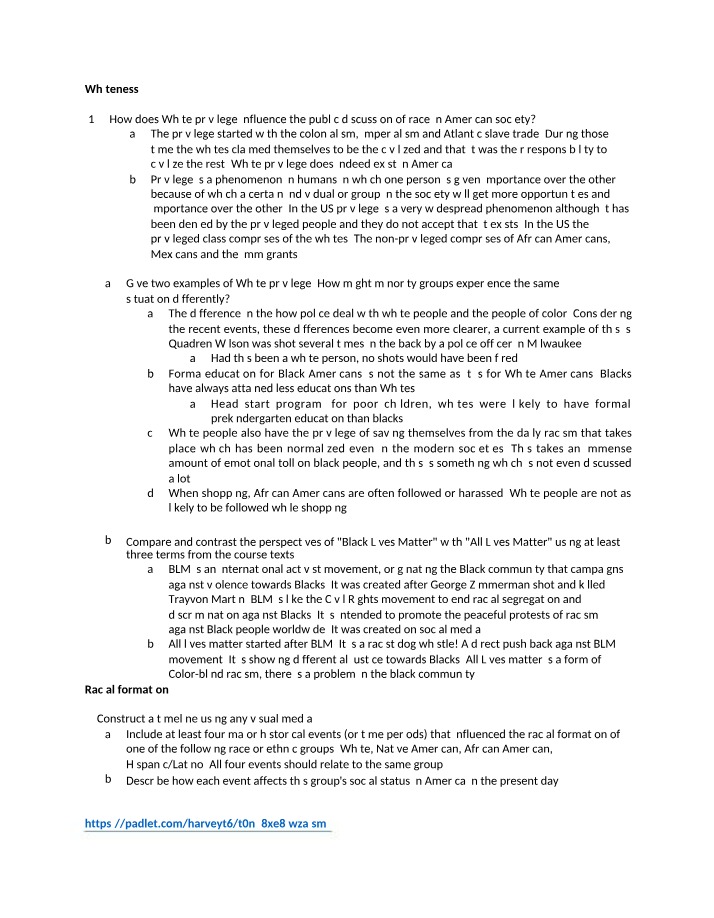 White Privilege and Its Impact on Race