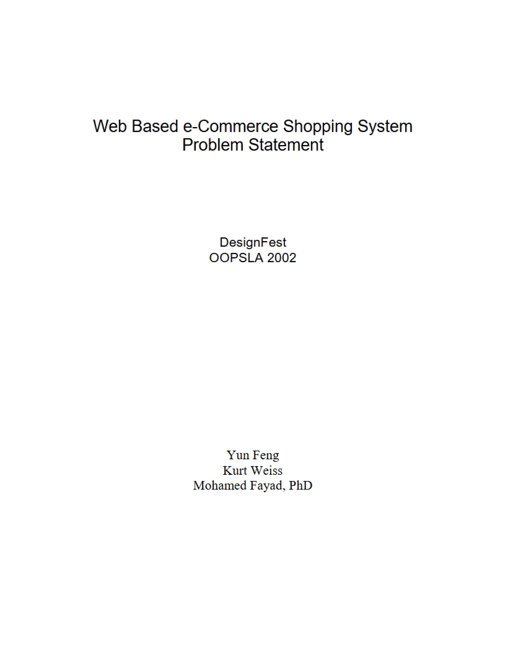 Electronic Commerce Overview