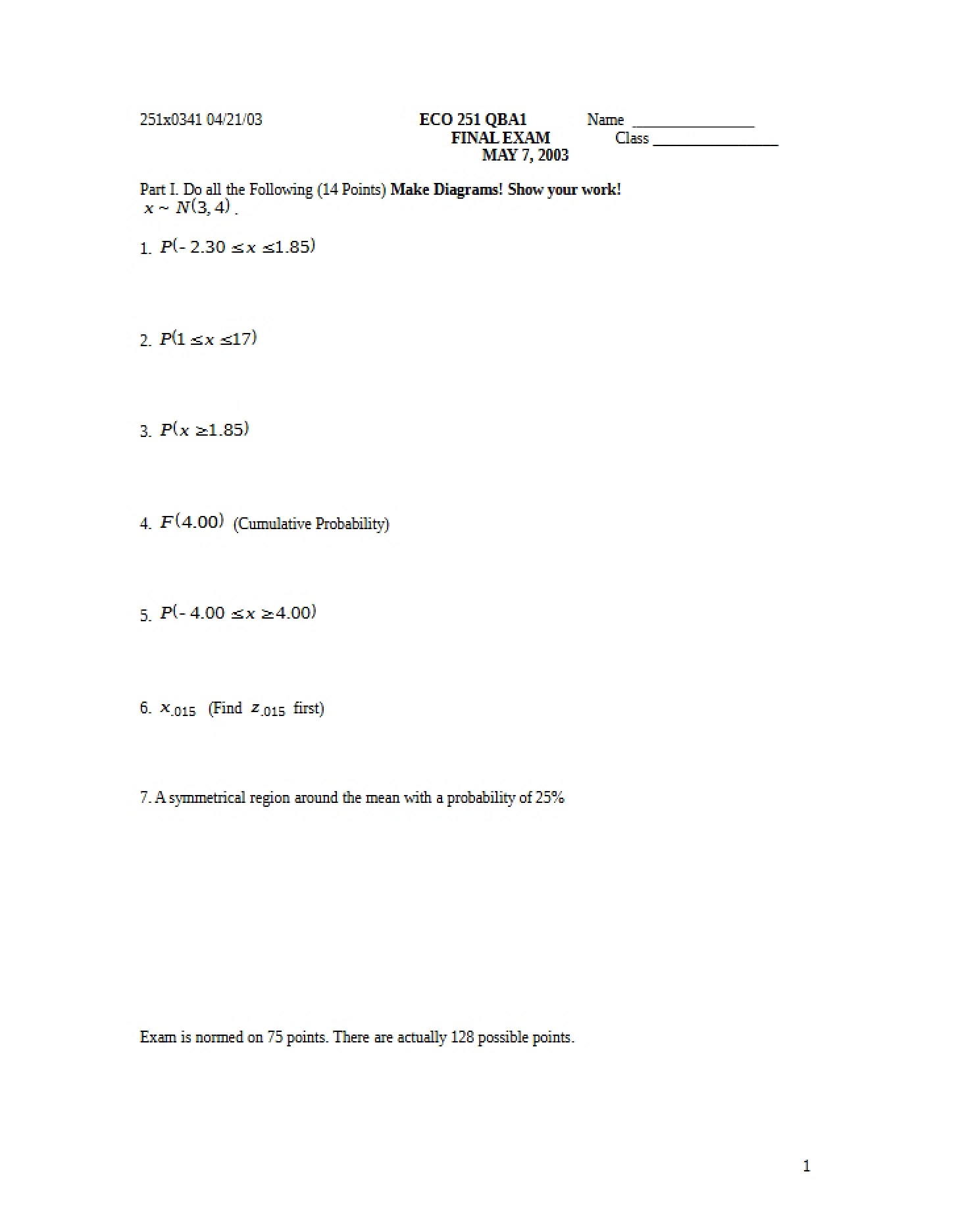 Final Assessment ECO 251
