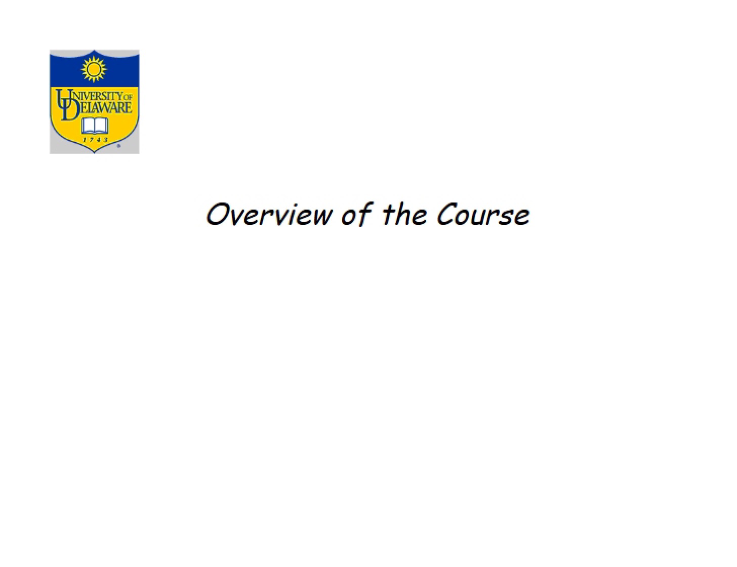 Class Syllabus