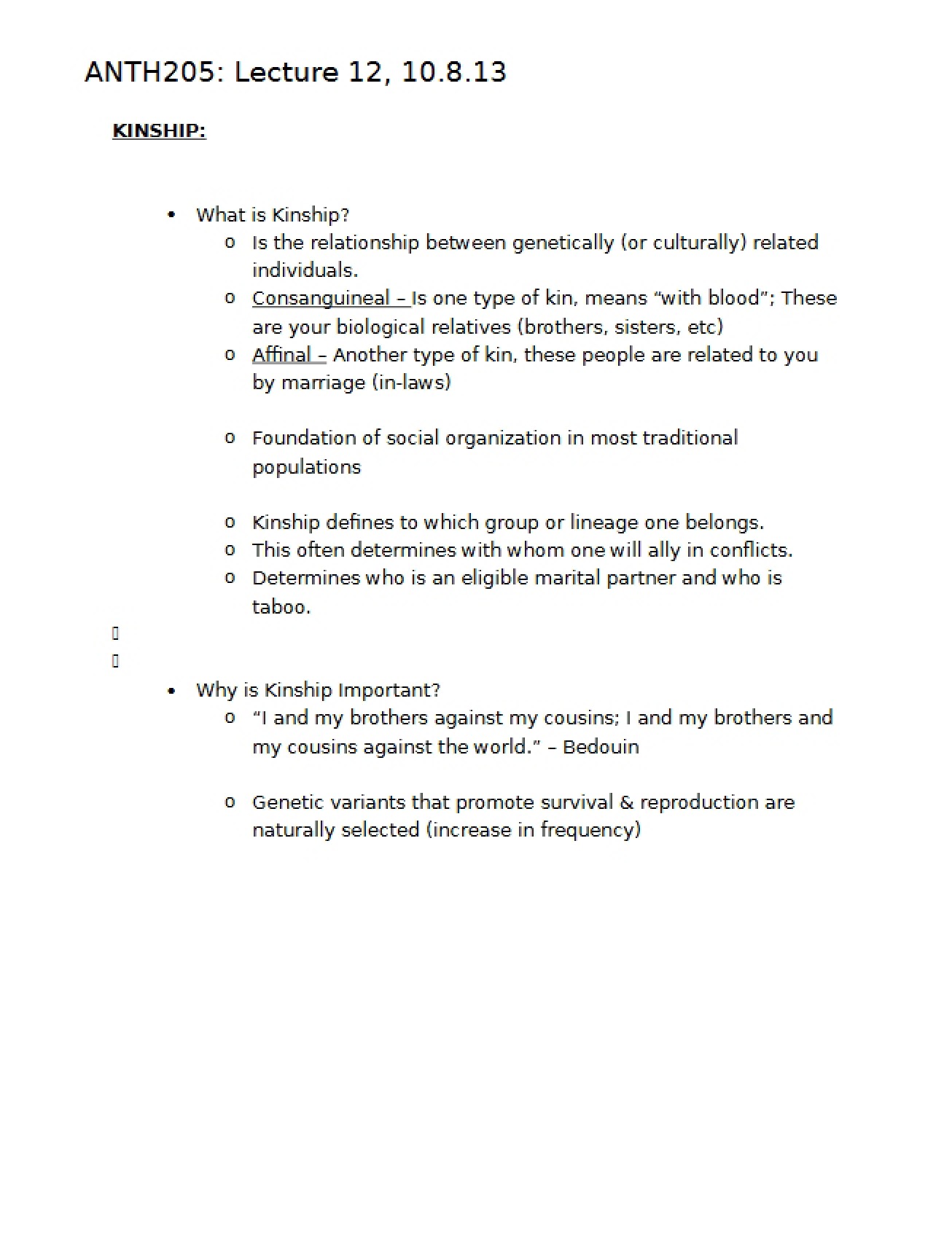 Twelfth Lecture for the Second Unit, Second Exam from the Eighth of October