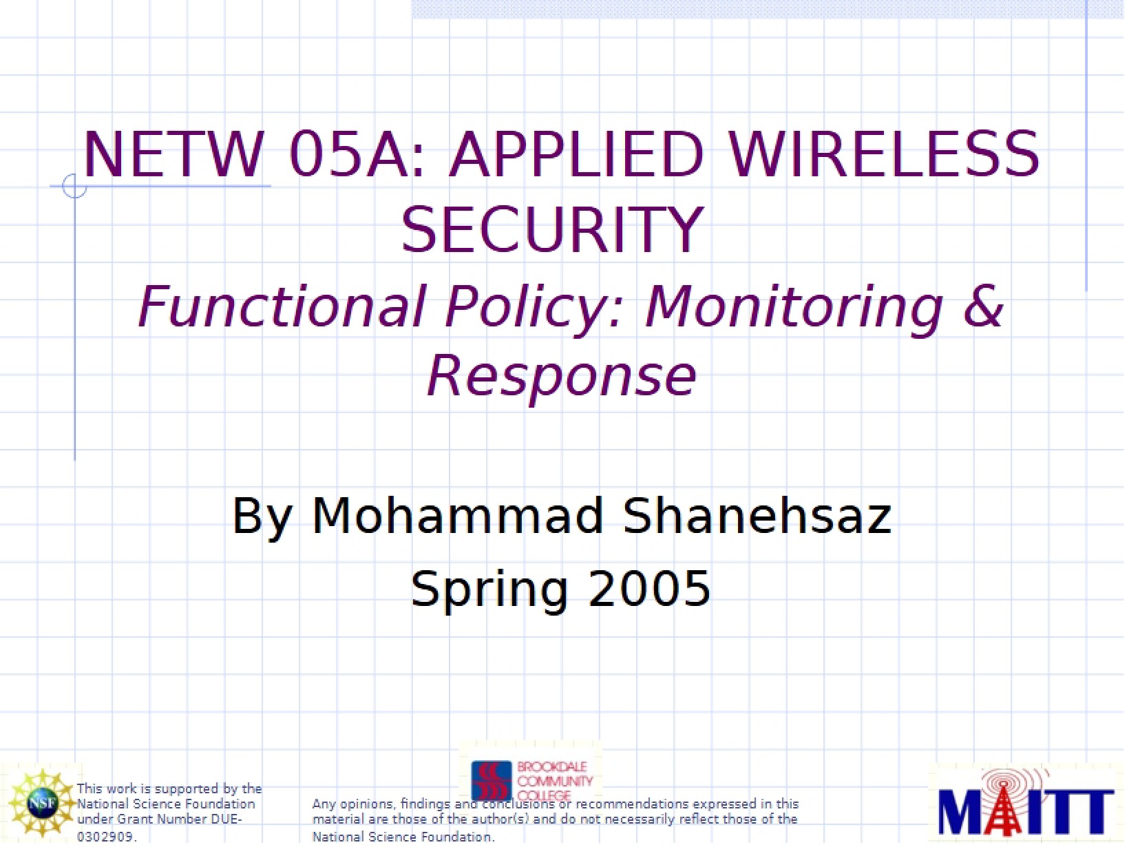Wireless Security Applied