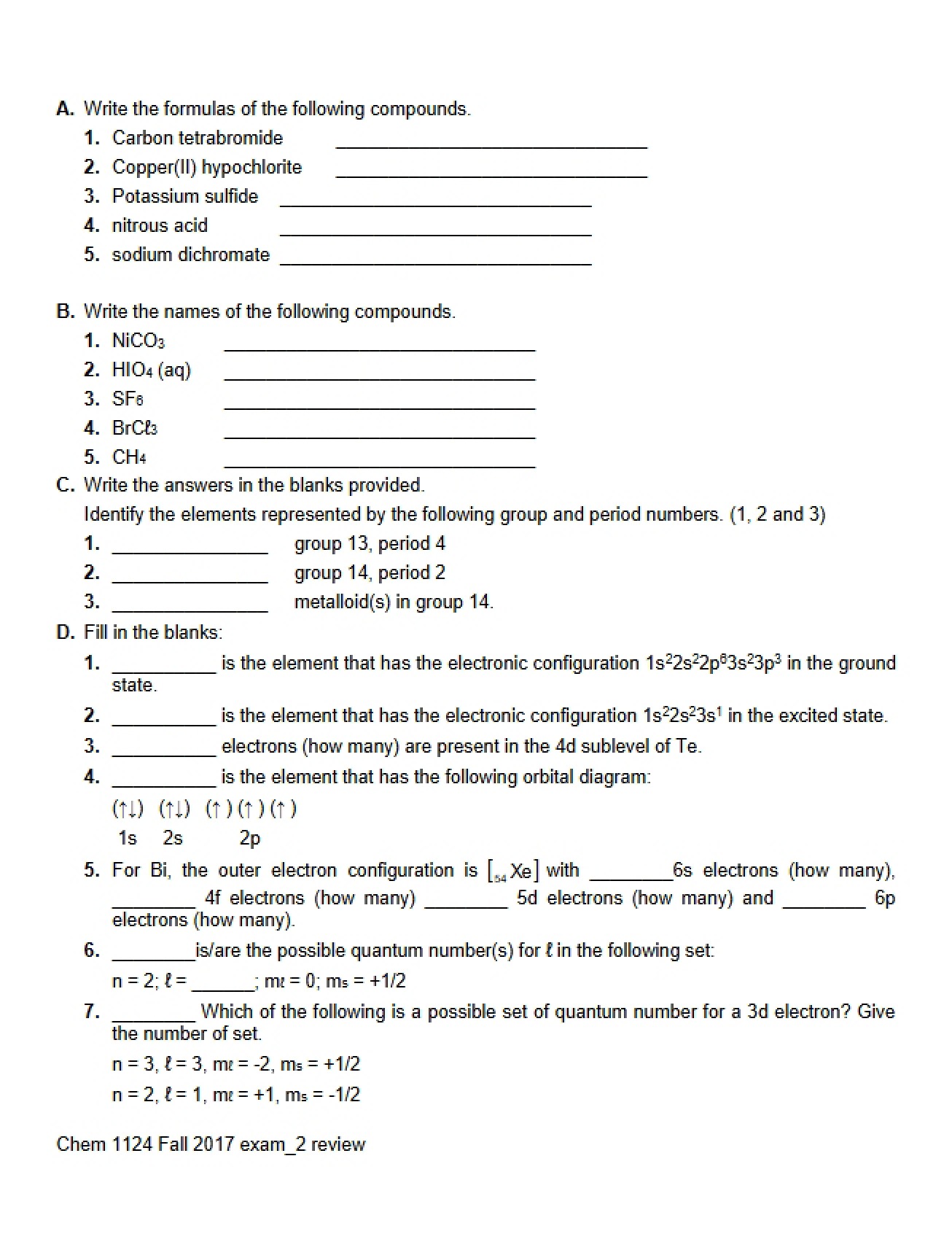 Overview of Chemistry