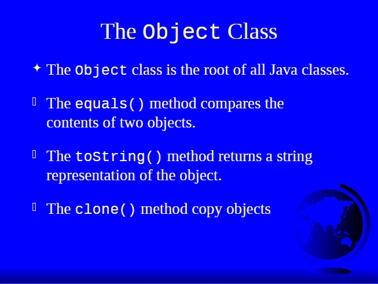 Class Object Concepts
