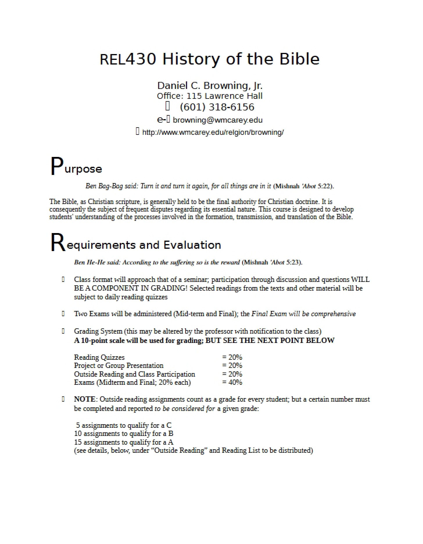 Course Info