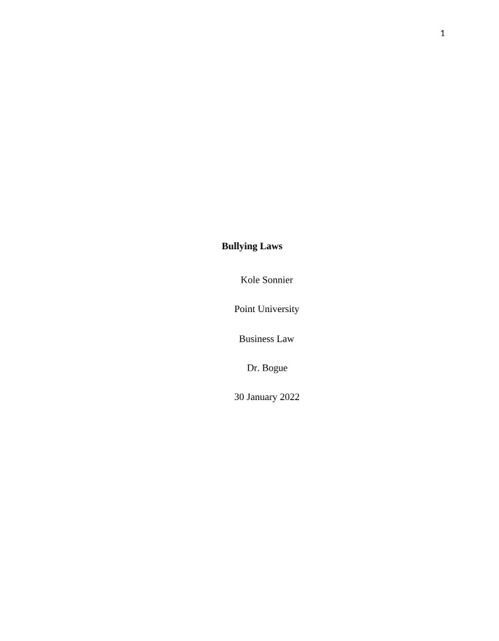 The Impact of Cyberbullying Laws - A Case Study