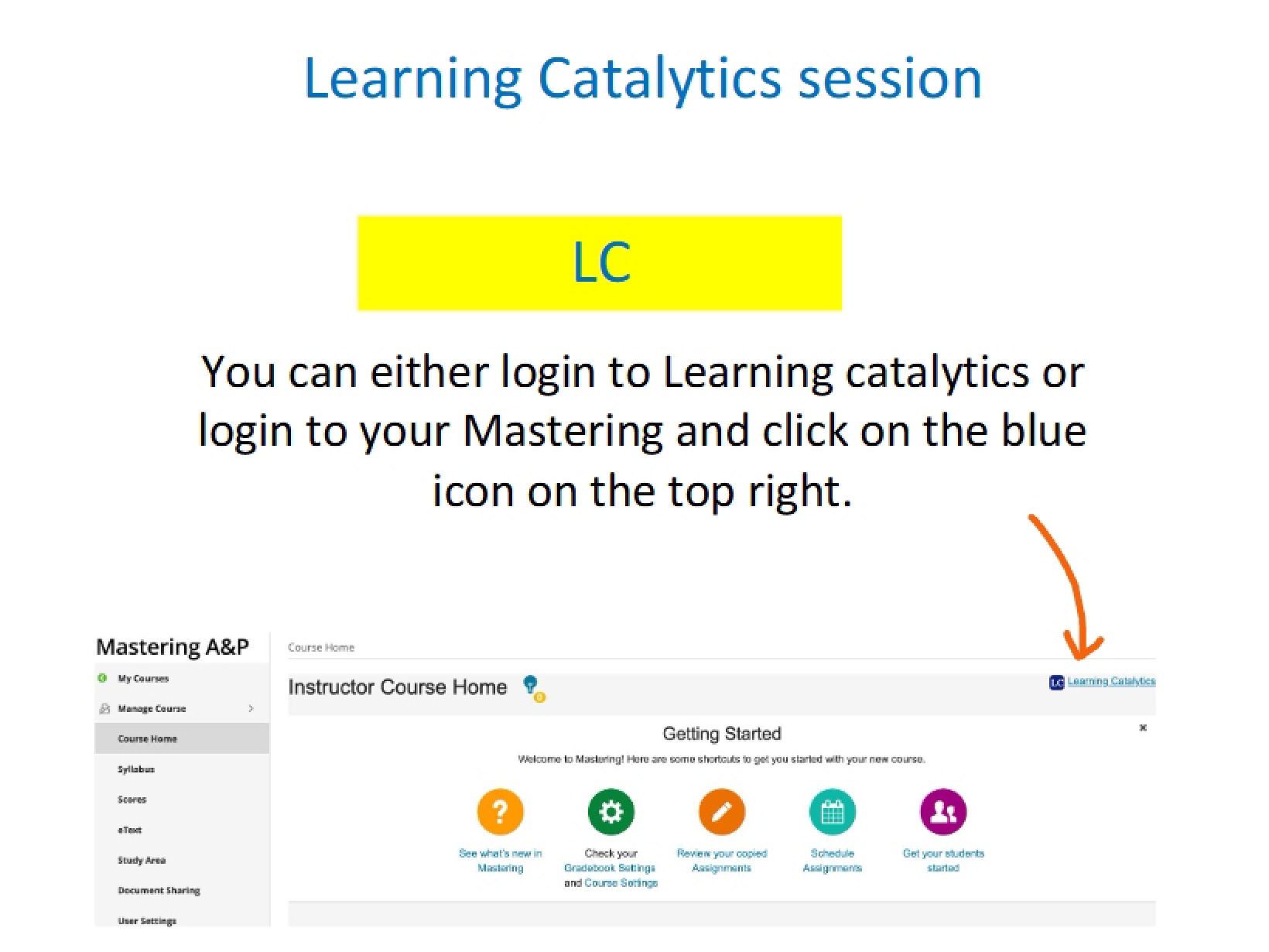 Session on Learning Catalytics