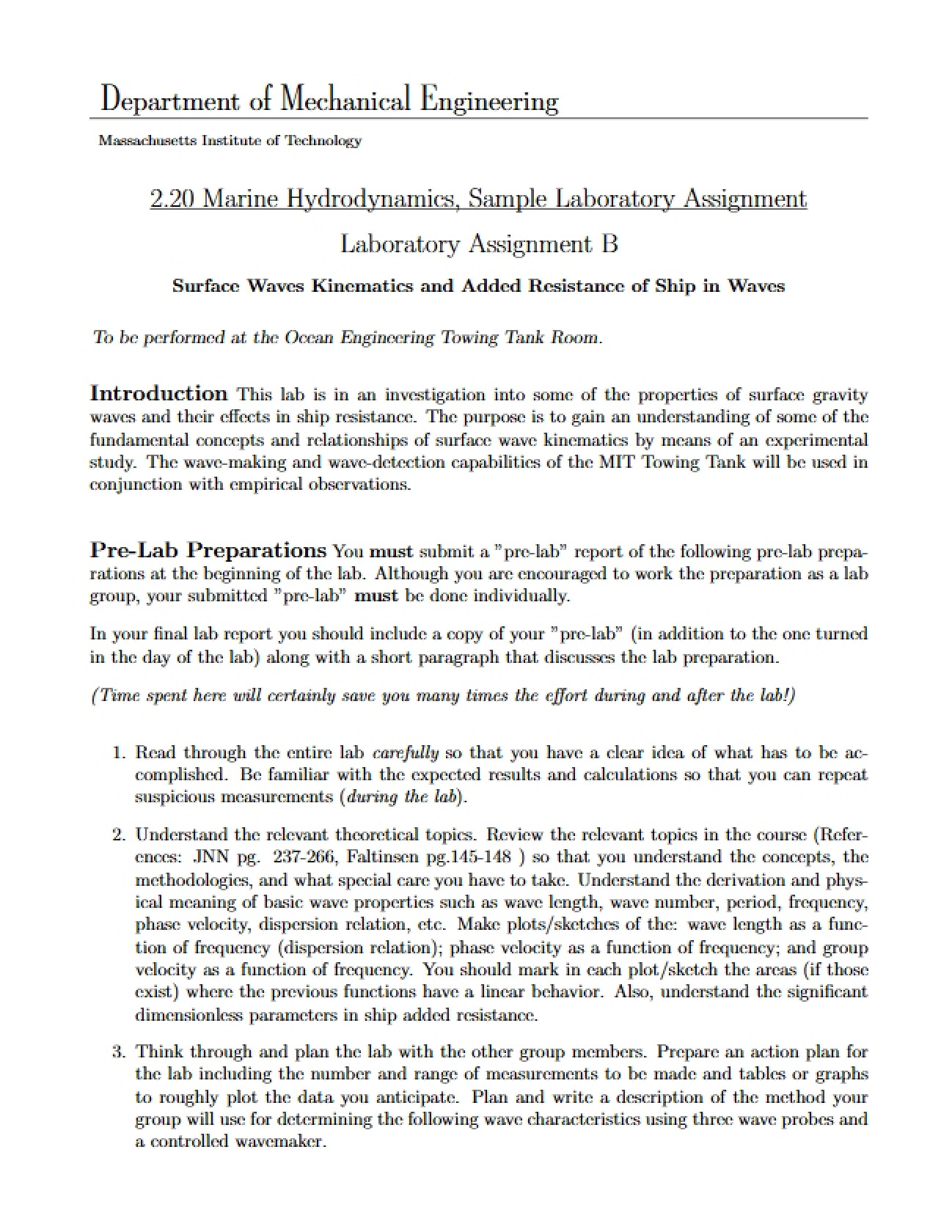 Lab Assignment B: Marine Hydrodynamics
