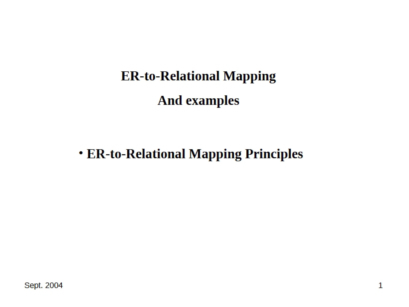 Lecture Materials for Database Course