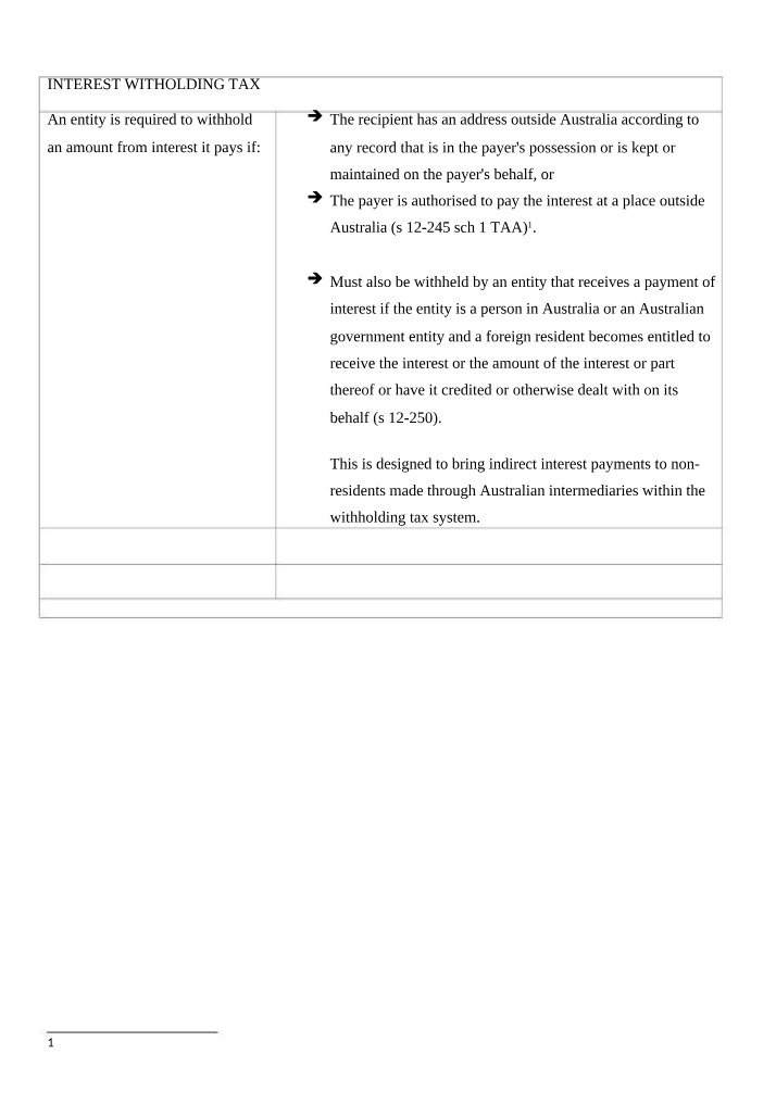 Withholding Tax on Interest
