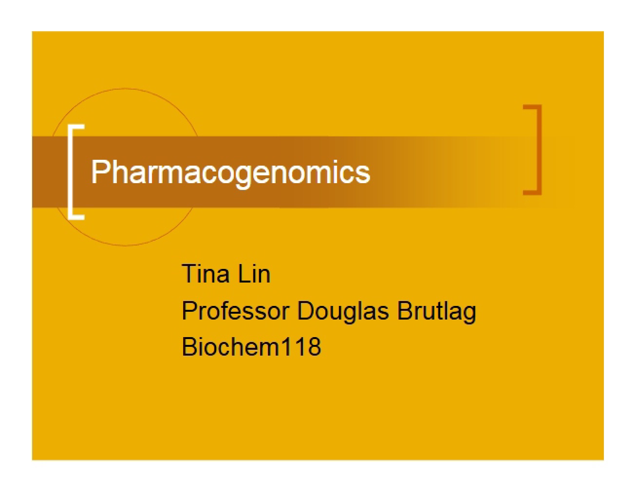 Pharmacogenomics Introduction