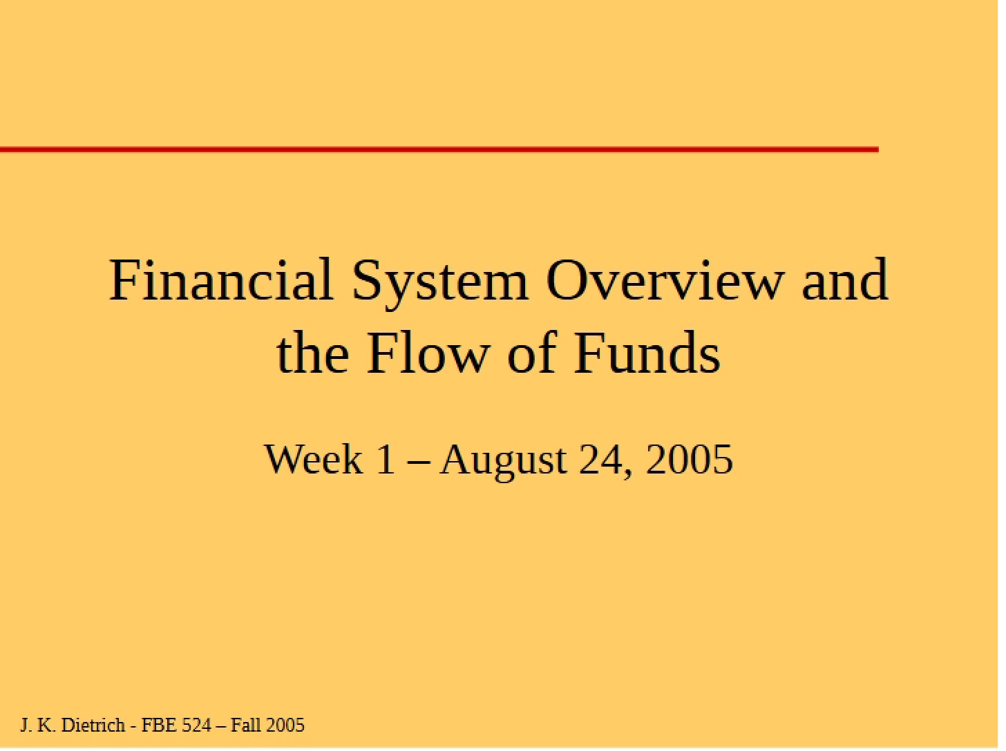 Week One Course Material (2005)