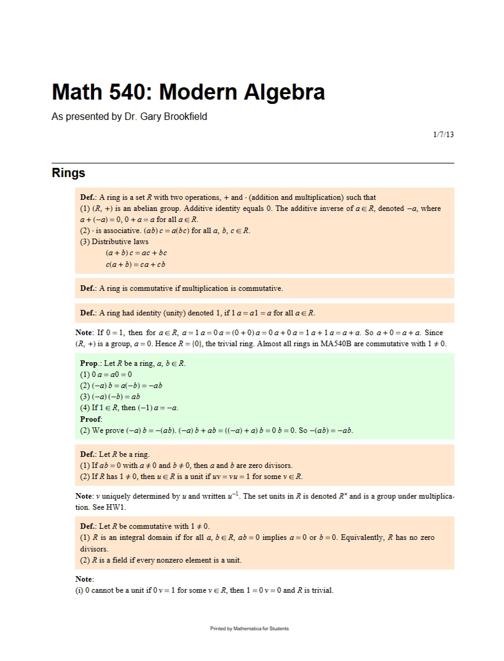 Algebra Rings