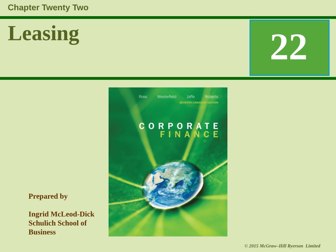 Leasing Chapter 22 Slides
