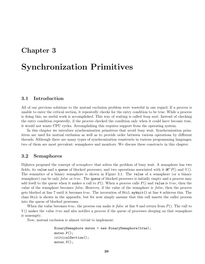 Synchronization Primitives - Introduction to Semaphores