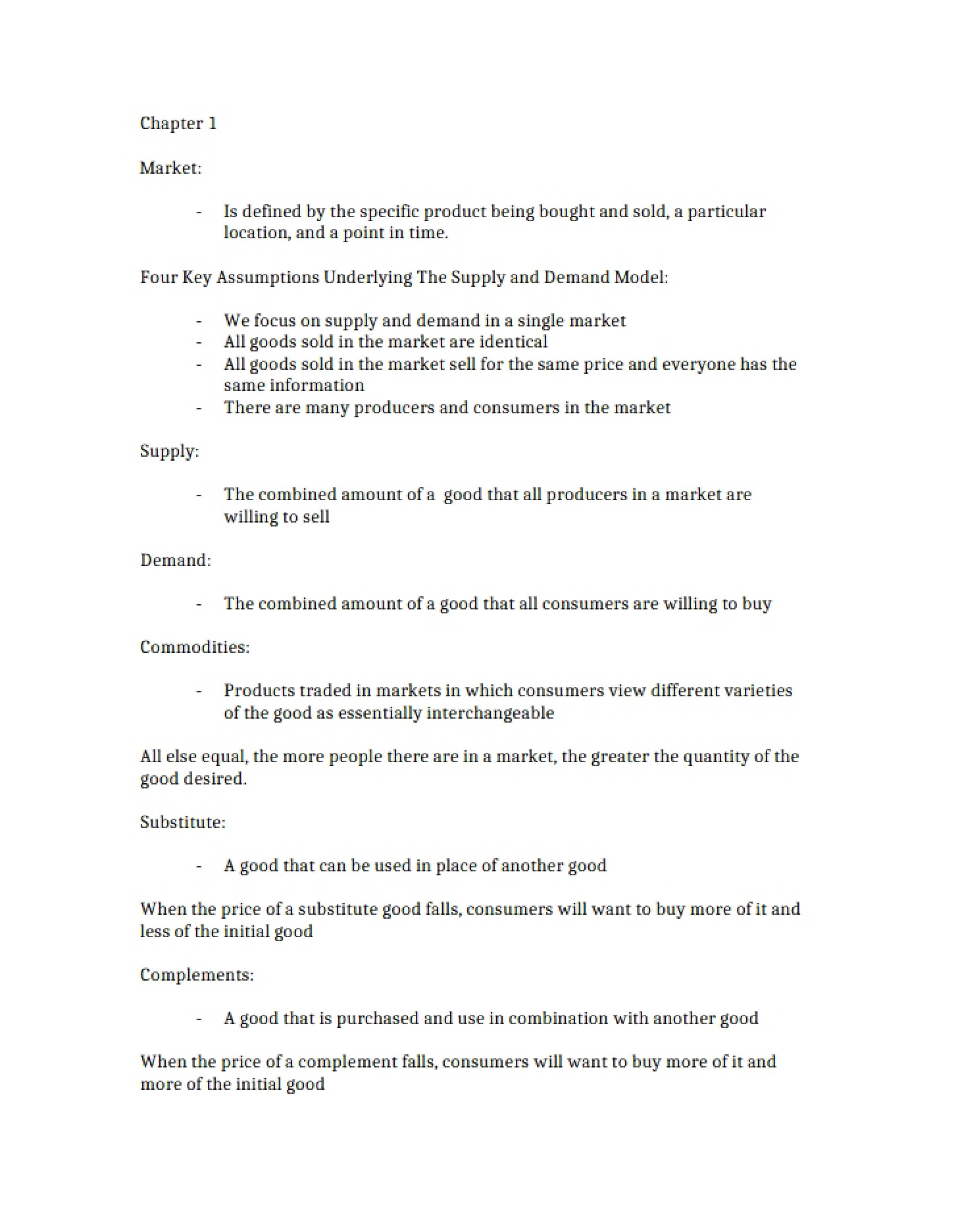 Markets Chapter 1
