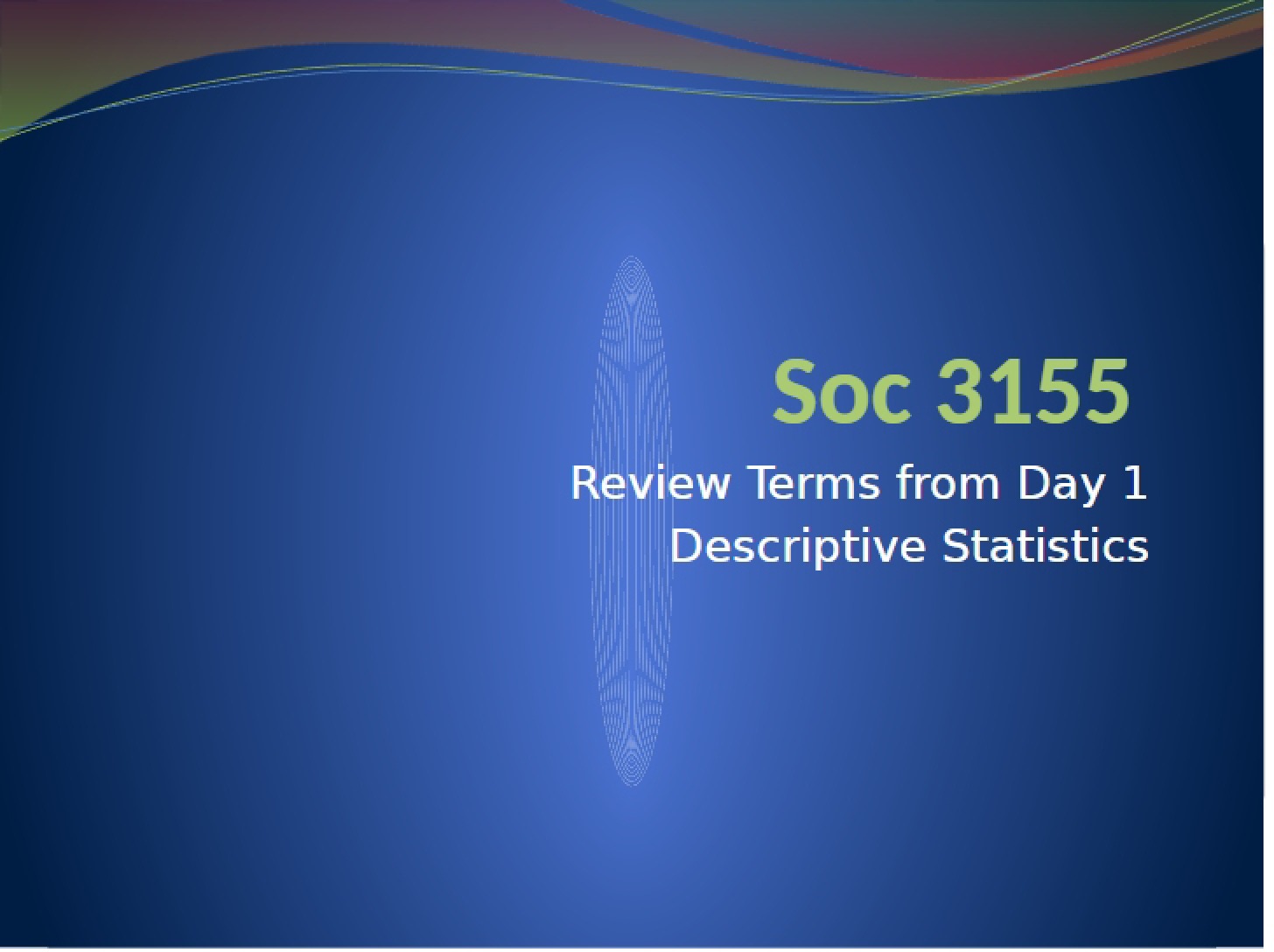 Statistics for Description