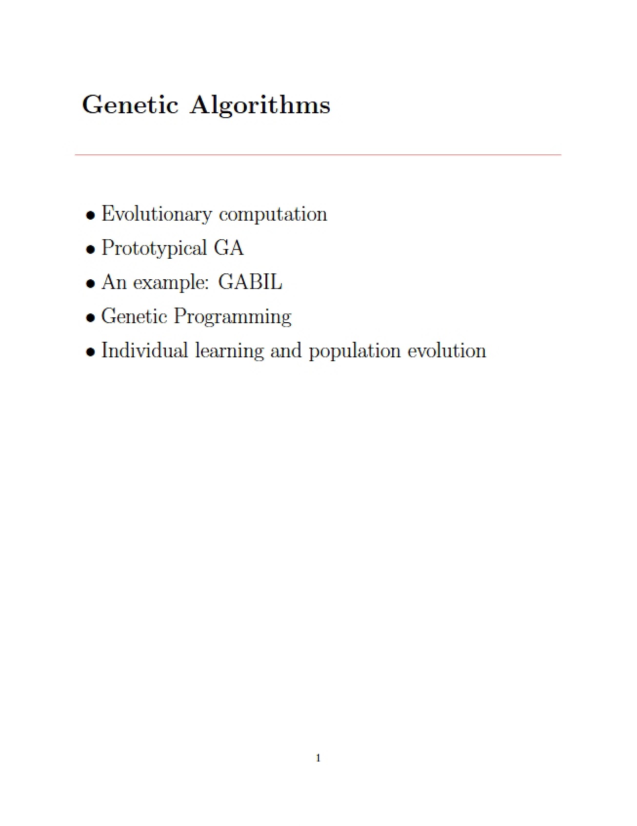 Algorithms Genetic