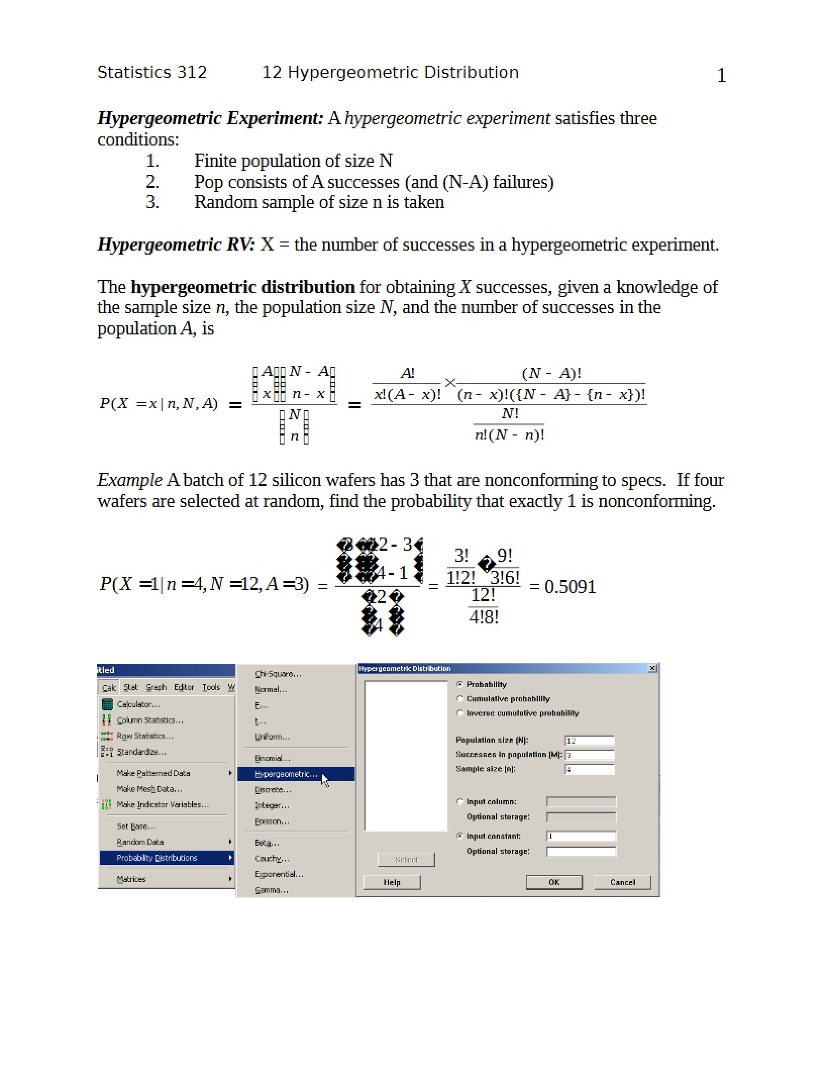 Hypergeometric Probability Models - Unit 12