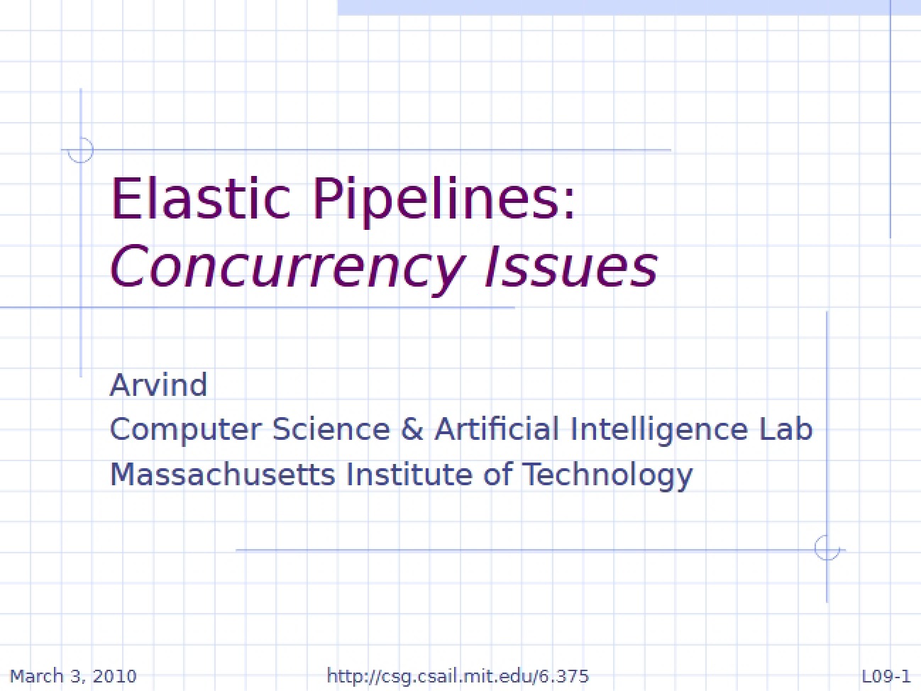 Elastic Pipelines: Issues with Concurrency