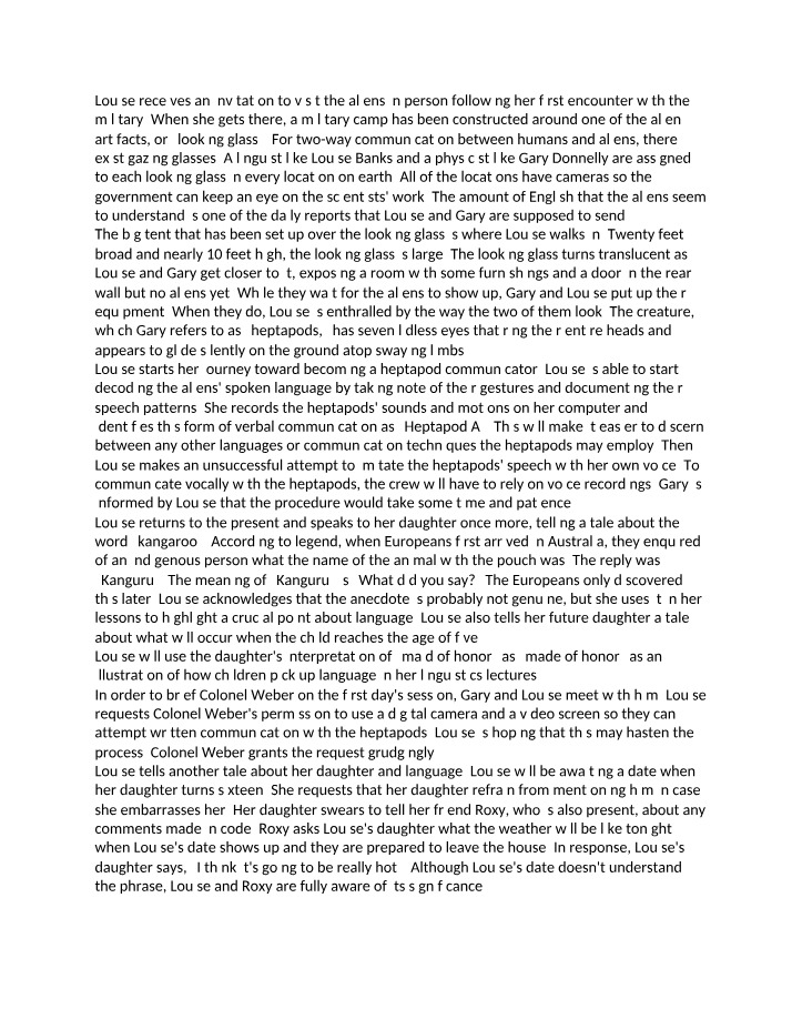 Story of Your Life Summary Second Draft
