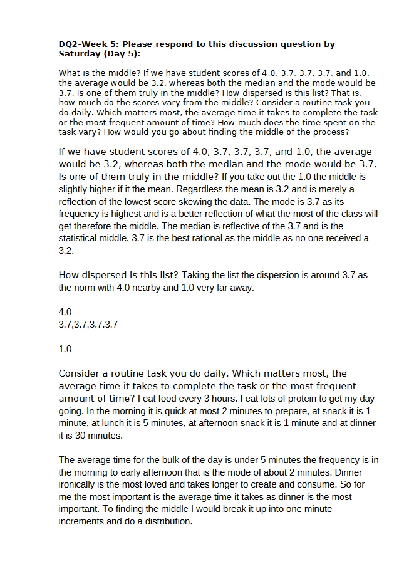 Week Five Discussion Question Two